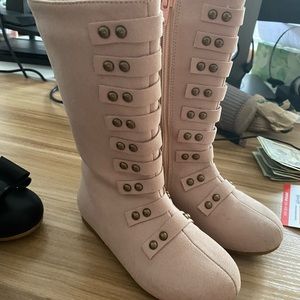 Girls Military Style Studded Boots By Liv and Mia, Sz 11